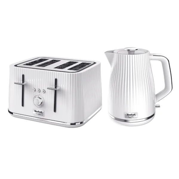 Kettle & 4 Slot Toaster Bundle - White