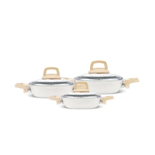 Swiss Crystal Induction 6-Piece Cookware Set, Creamy