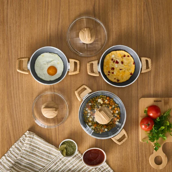 Swiss Crystal Induction 6-Piece Cookware Set, Creamy - Image 7