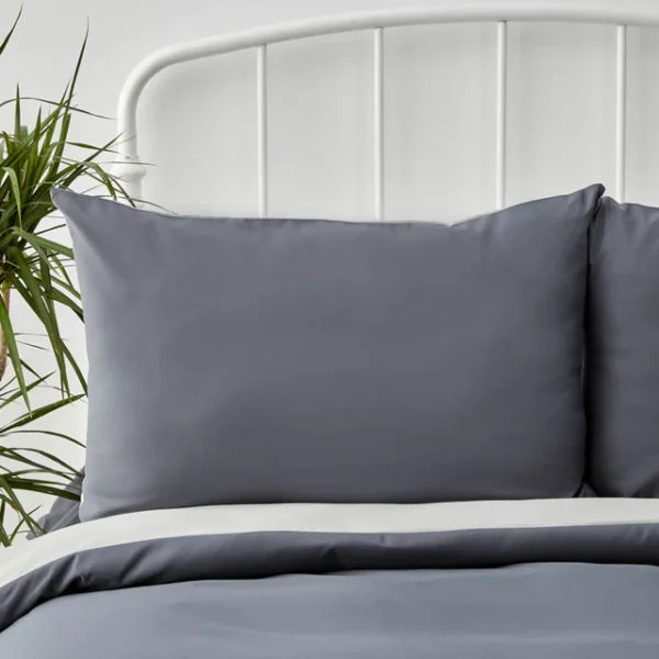 Duvet Cover Set, Double, Grey - Image 3