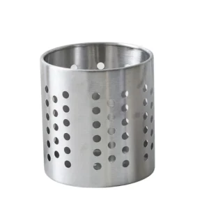 Stainless Steel Utensil Holder, 12cm x 13cm, Silver