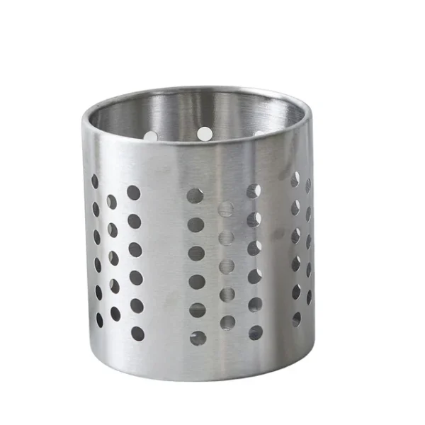 Stainless Steel Utensil Holder, 12cm x 13cm, Silver