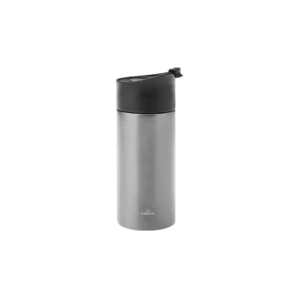 Stainless Steel French Press Flask, 350ml, Silver Black