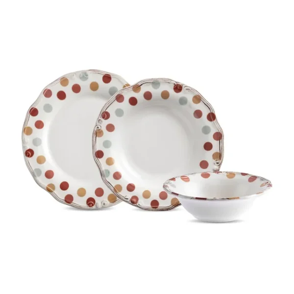 Romance 12-Piece Ceramic Dinner Set for 4 People
