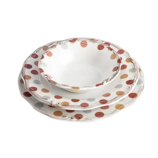 Romance 12-Piece Ceramic Dinner Set for 4 People - Image 5