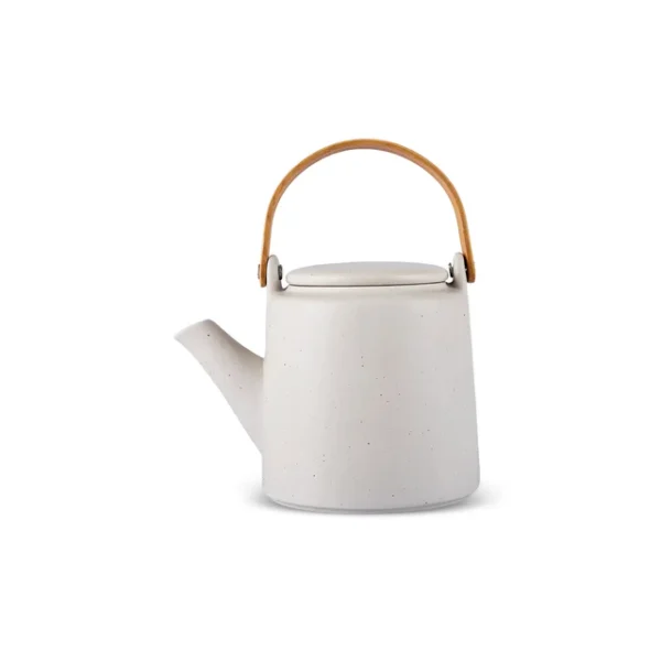 Yuuki 7-Piece Ceramic Tea Cup Set for 6 People, Beige - Image 5