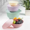Forbs 4-Piece Plastic 2-in-1 Storage Container Set, 1L, Multi - Image 4